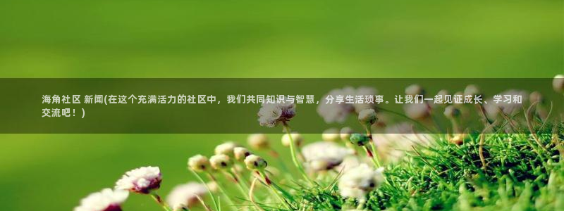 北海海角社区卫生院：海角社区 新闻(在这个充满活力的社区中，我们共同知识与智慧，